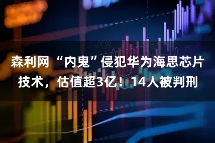 森利网 “内鬼”侵犯华为海思芯片技术，估值超3亿！14人被判刑